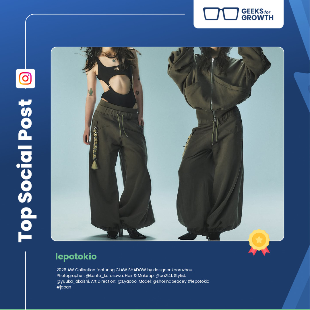 TGG_Milwaukee's tweet photo. 1/2 Our shoutout for the social post of the day goes to @lepotokio on Instagram. From @lepotokio: 2026 AW Collection featuring CLAW SHADOW by designer kaoruzhou. https://t.co/UAXL562guu