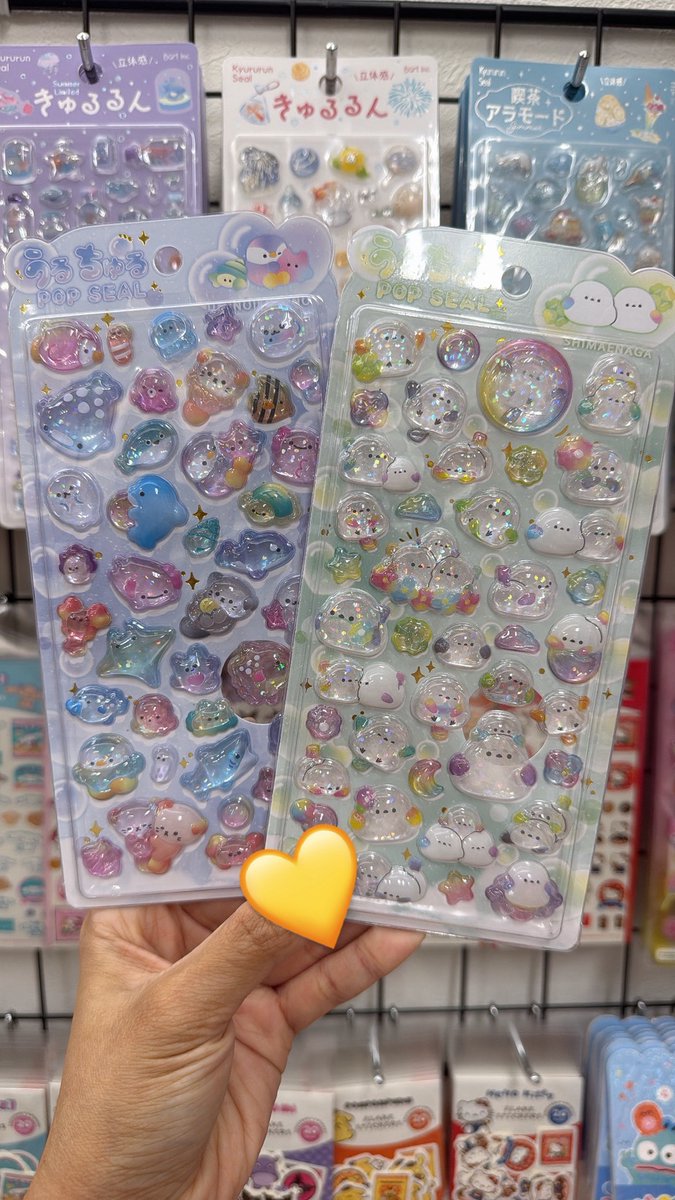 rainbowholic's tweet photo. うるちゅるシール、ドロップジェリーシール、プラスチックモデルシールなど、かわいいシールがたくさん入荷しました✨

#うるちゅるシール #ドロップジェリーシール #プラスチックモデルシール #シール #文具好き #手帳デコ https://t.co/IdHeFYbH0a