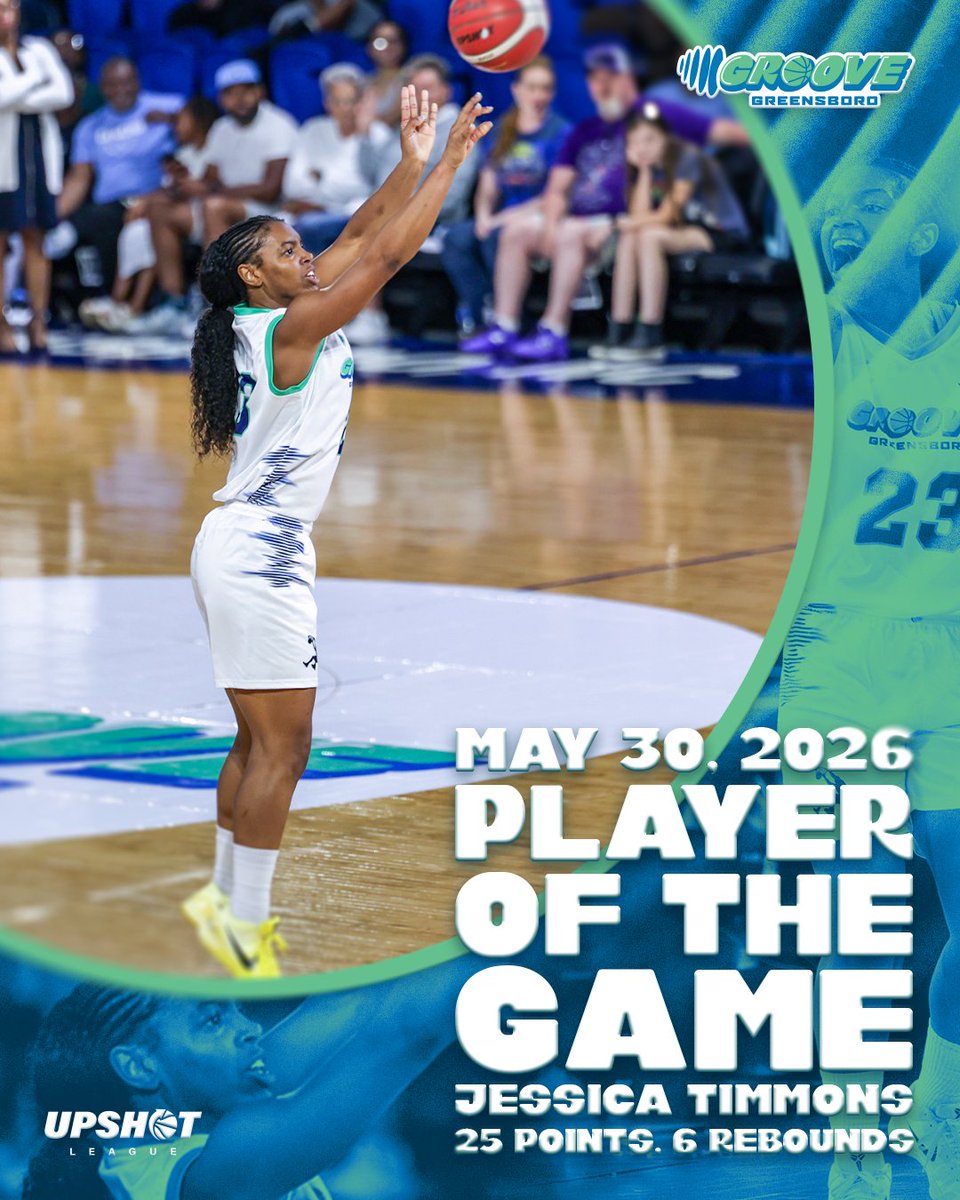 gsogrooveupshot's tweet photo. Jessica Timmons is our Player of the Game with 25 points and 6 rebounds in our 89-71 win against the Jacksonville Waves! https://t.co/TUJ1ALbknV