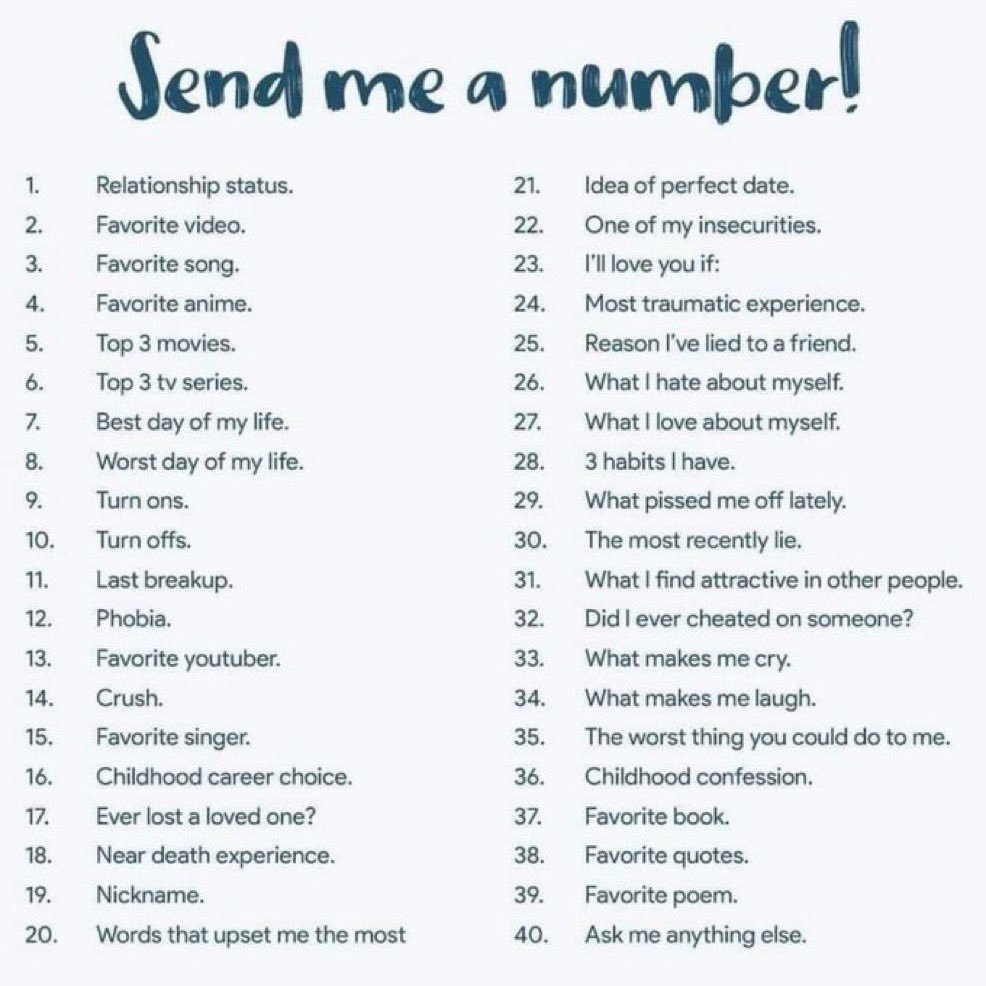 Diegsternator's tweet photo. Interaction bait. These seem interesting to answer. https://t.co/mTz61qtT0t