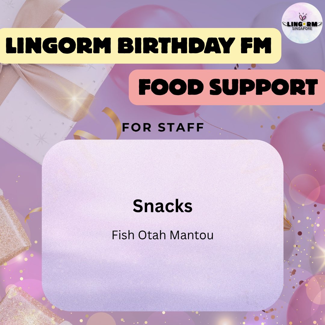 LingOrmSG's tweet photo. 💜LingOrm birthday FM - Food support 💜

A taste of Singapore, prepared with love. 🇸🇬

From fragrant nasi lemak to comforting laksa, LingOrm Singapore has prepared a taste of our local favourites for LingOrm’s Birthday Fan Meeting.

More than just food, this is our way of sharing a little piece of home and culture.

We hope LingOrm enjoy this taste of Singapore!

#LingOrm #หลิงออม 
#linglingkwong #หลิงหลิงคอง 
#ormkornnaphat #ออมกรณ์นภัส