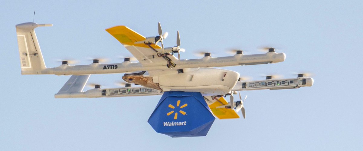 AtomsNotBits's tweet photo. BREAKING: Walmart, the world’s largest retailer, has crossed 1 million drone deliveries across Texas, Arkansas, Florida, and North Carolina.

The company says its drone delivery network now averages 23-minute deliveries