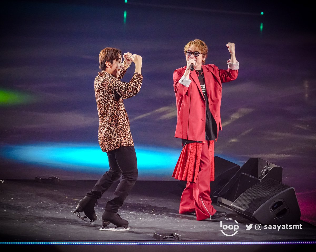 InTheLoPodcast's tweet photo. Bringing in some fun energy is Nobunari Oda and special musical guest Shota Yasuda at Fantasy on Ice 🤩 This special stage is set to the music Zukkoke Otokomichi 🔥 https://t.co/yBO3ZP7Nvl