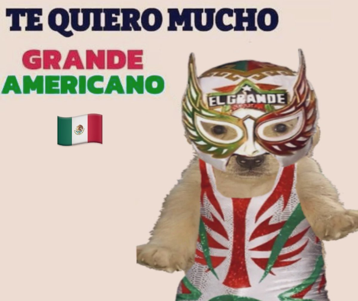 eldenmoonix's tweet photo. Quien vería hoy a la diminuta selección mexicana cuando puedes ver como El Grande Americano se corona como el nuevo ídolo de la lucha libre https://t.co/pdI5IlD7Sr