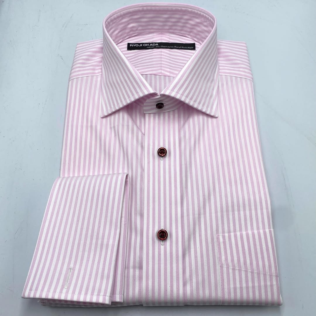 LoudGarden's tweet photo. Pink and white

- French cuffs shirt
- Made to measure
- Made in Japan https://t.co/IKIjwLeGlI