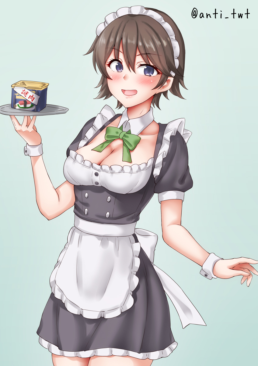 比叡(艦これ) 「メイド比叡 #艦これ版深夜の真剣お絵描き60分一本勝負 #艦これ版真剣お絵描き6」|あんちのイラスト