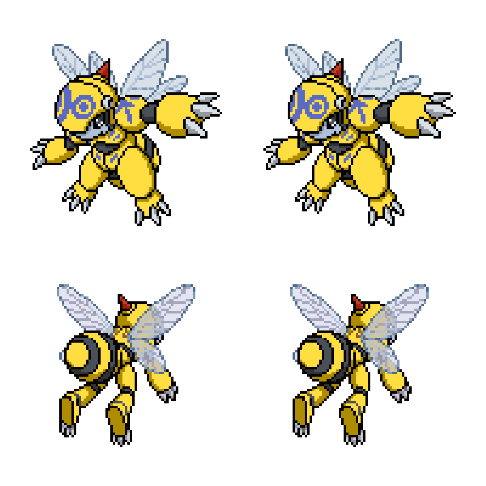 NOROCI2's tweet photo. I made Honeybeemon sprites for Pokemon fan games.
#sprites #pixelart #digimon #digimonsprites #digimonsprite #digimonadventure02 #pokemonsprites #honeybeemon #veemon https://t.co/GQcYSaqIlW