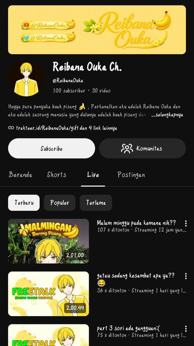 ReibanaOuka's tweet photo. finally 100 subscriber youtube and 133 followers x , terimakasih yang sudah mau menemani sejauh ini , makasih juga semuanya yang sudah mau berteman dengan aku , pokoknya kalian memang terbaik✨✨ , LOVE YOU ALL 🫶🏻❤️💛 https://t.co/M5TJg32GfR