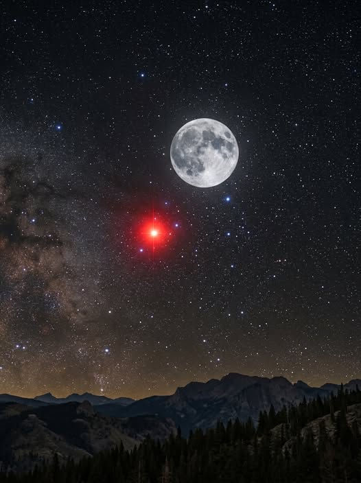 cyberfullfran's tweet photo. Levanta la mirada el 31 de mayo de 2026.
La luna llena más pequeña del año se desviará junto a Antares, el ardiente corazón rojo de Escorpio, creando uno de los eventos más hermosos de observación del cielo de 2026. https://t.co/0dHJlzAOl7