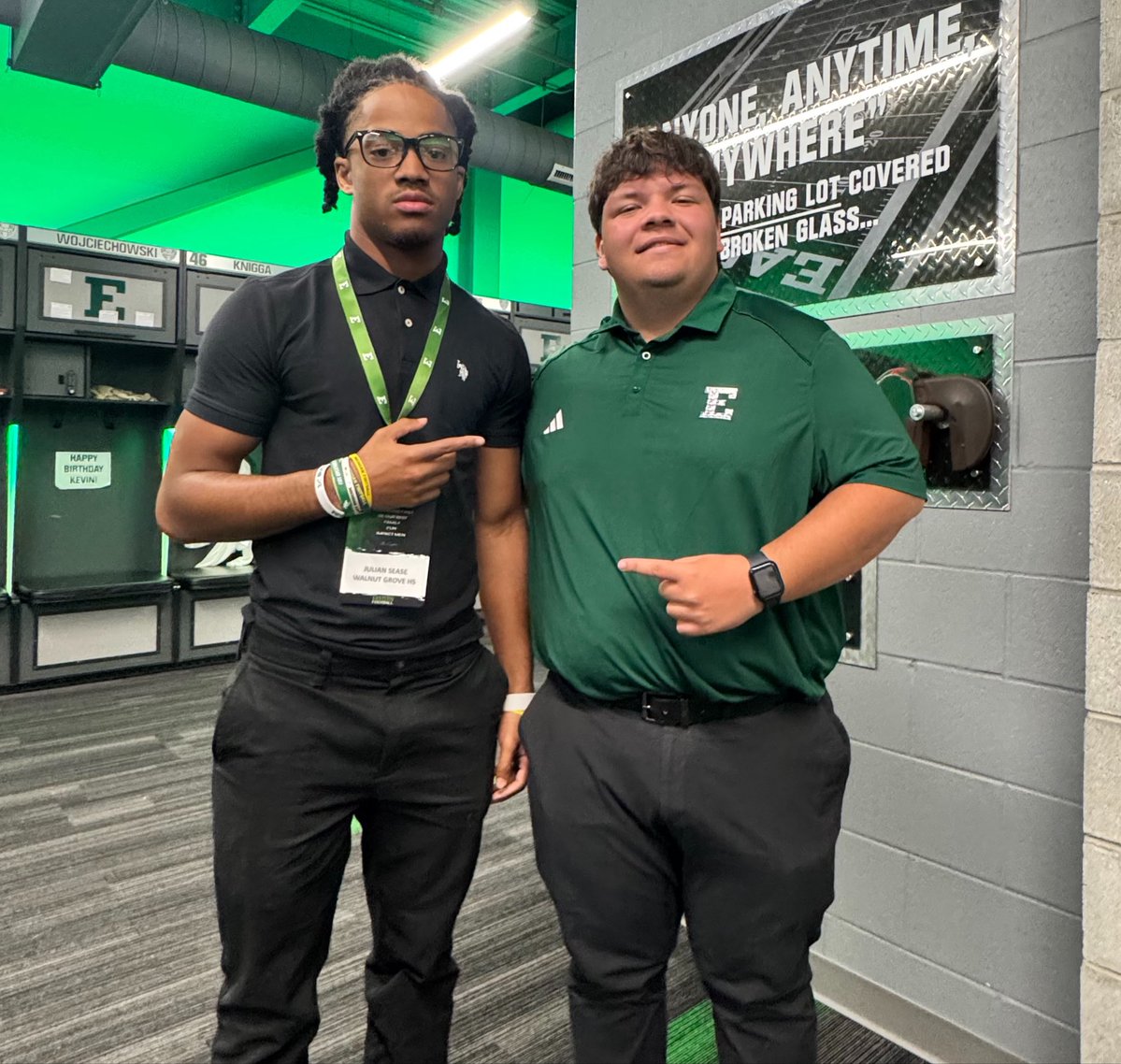 julian_sease's tweet photo. Appreciated my time at Eastern Michigan University today. Big thank you to Coach Hensell @alanhensell for the warm welcome and for taking time to connect and talk about the program. #EMUEagles https://t.co/gfolX5OVll
