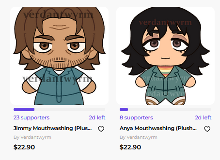verdantwyrm's tweet photo. looks like we're sadly not going to see the end result of the jimmy or anya plushies :( https://t.co/t5HlQqa7hV