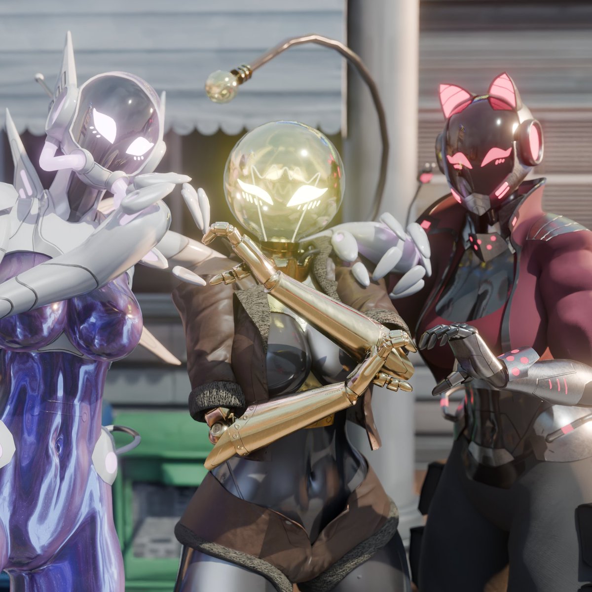 A_Chaotic_Melon's tweet photo. In all honesty I'm so bad with coming up with unique character designs, so thank you @Forge_Draws and @Psyk323 for allowing me to model your OC's, it's always a fun time bringing your 2D characters to 3D :) https://t.co/O0iGSLX5CN