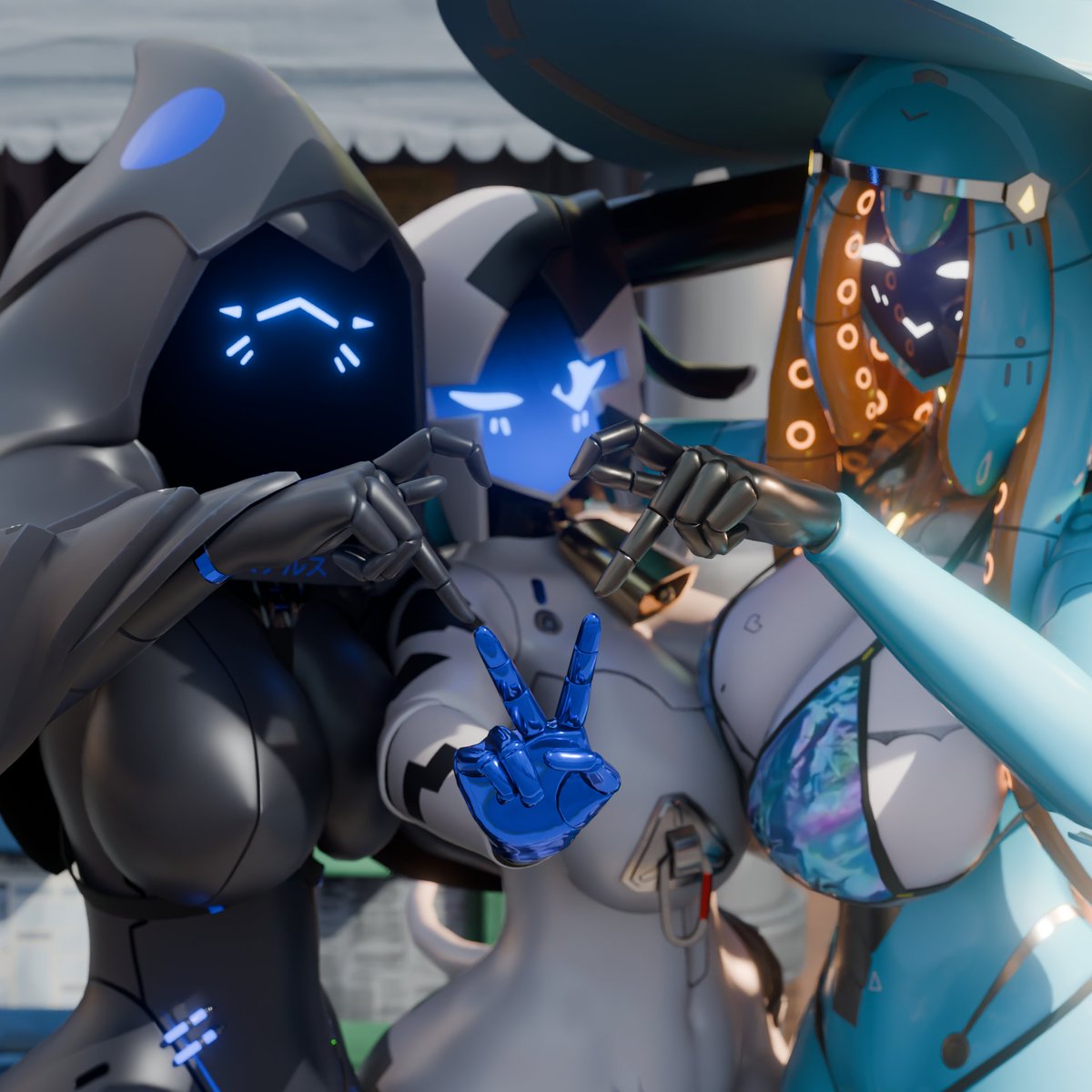 A_Chaotic_Melon's tweet photo. In all honesty I'm so bad with coming up with unique character designs, so thank you @Forge_Draws and @Psyk323 for allowing me to model your OC's, it's always a fun time bringing your 2D characters to 3D :) https://t.co/O0iGSLX5CN