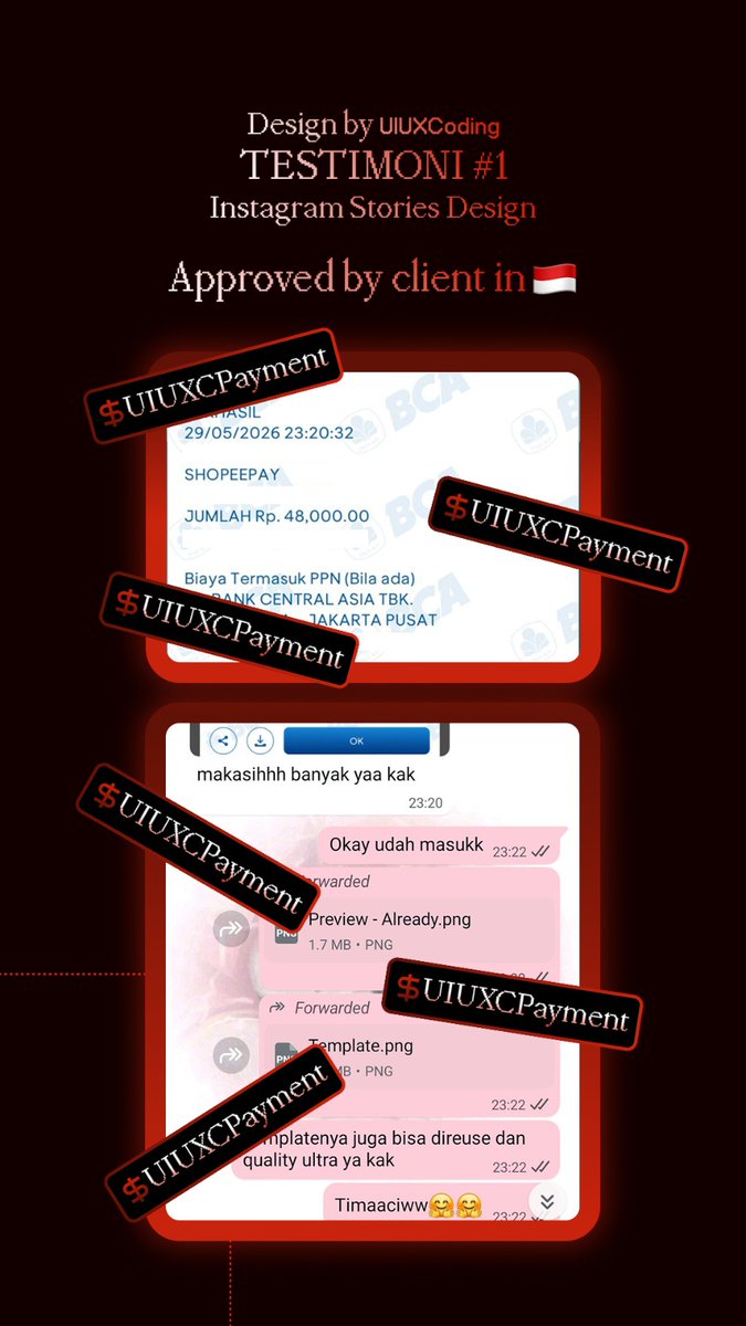 uiuxcoding's tweet photo. Testimoni design story ig😻 https://t.co/6OF0bwwmzB