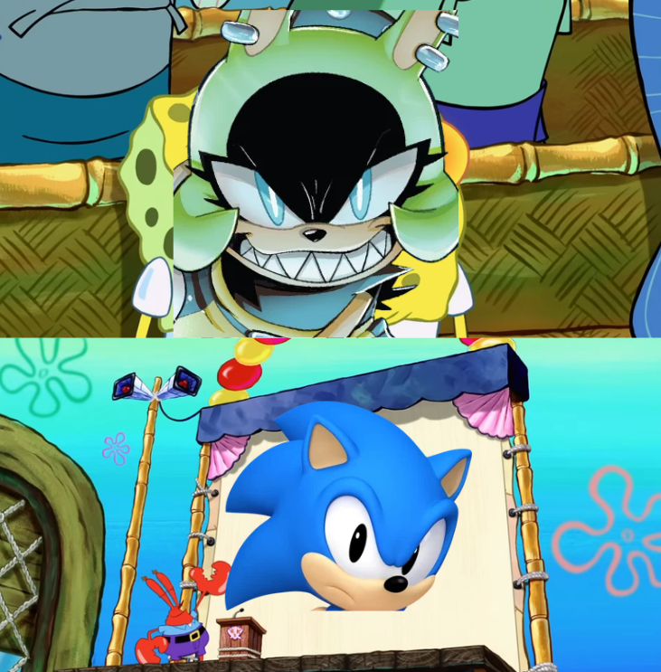 NightsFurious's tweet photo. "the new character, has a loyal best friend "a fan favorite among the fans! "a name you all know, starts with an S "please welcome, CLASSIC SONIC!" https://t.co/8v0ifC5AMH