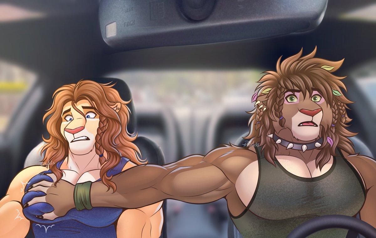 Roar_Ink's tweet photo. "Whoops! We almost crashed... My bro has good reflexes" 🫪

Bro OC by: 
@Mkali_Nyeusi 

#furry #furryart https://t.co/kwMdviCsW3