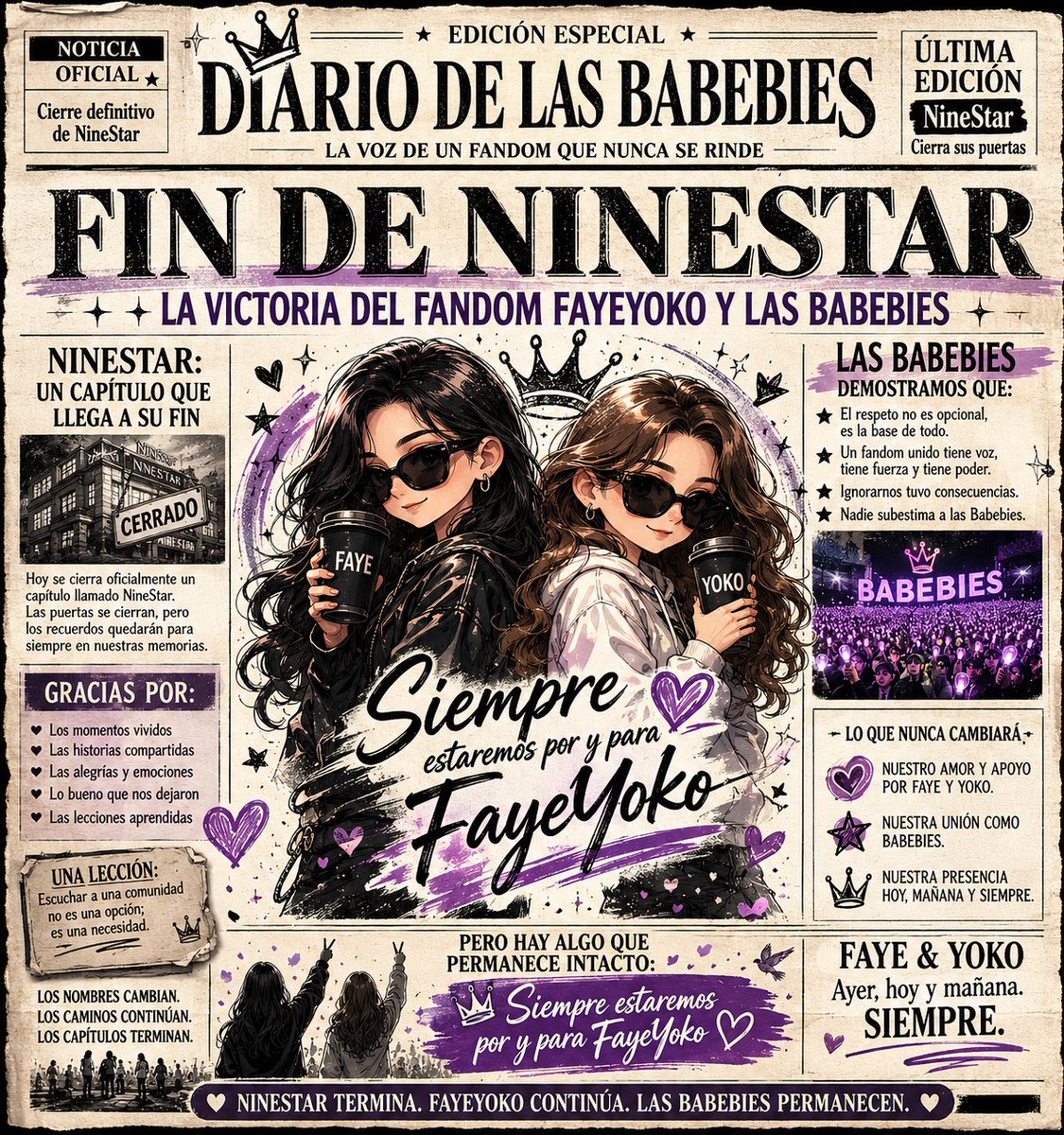 almeria39's tweet photo. “Goodbye, NineStar. The closure is now official.”
“End of an era.”
“The company closes; the fandom remains.”

NINESTAR JAQUE MATE
#StandAgainstNinestar https://t.co/NmZAXnDlFC