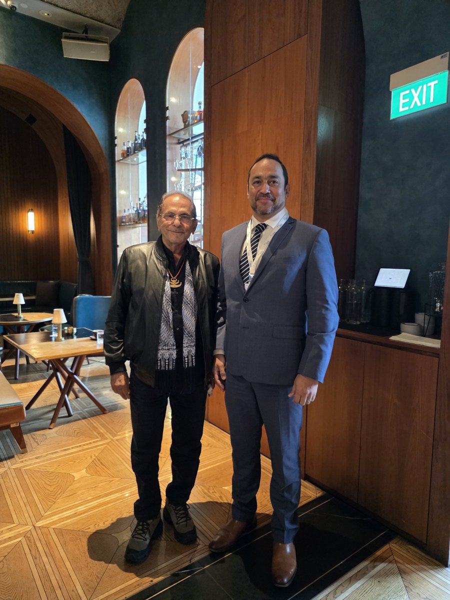 JLSousaSantos's tweet photo. A fantastic few days at the Shangri-La  Dialogue representing the @PacSecurityHub (PRSH) and meeting with many of the delegations. A highlight was having the opportunity  to meet with the  President of Timor-Leste HE Dr José  Ramos-Horta who I worked for many years ago in Dili. One of worlds true elder statesmen.

Thank you #IISS for the invitation to participate in #SLD2026.
