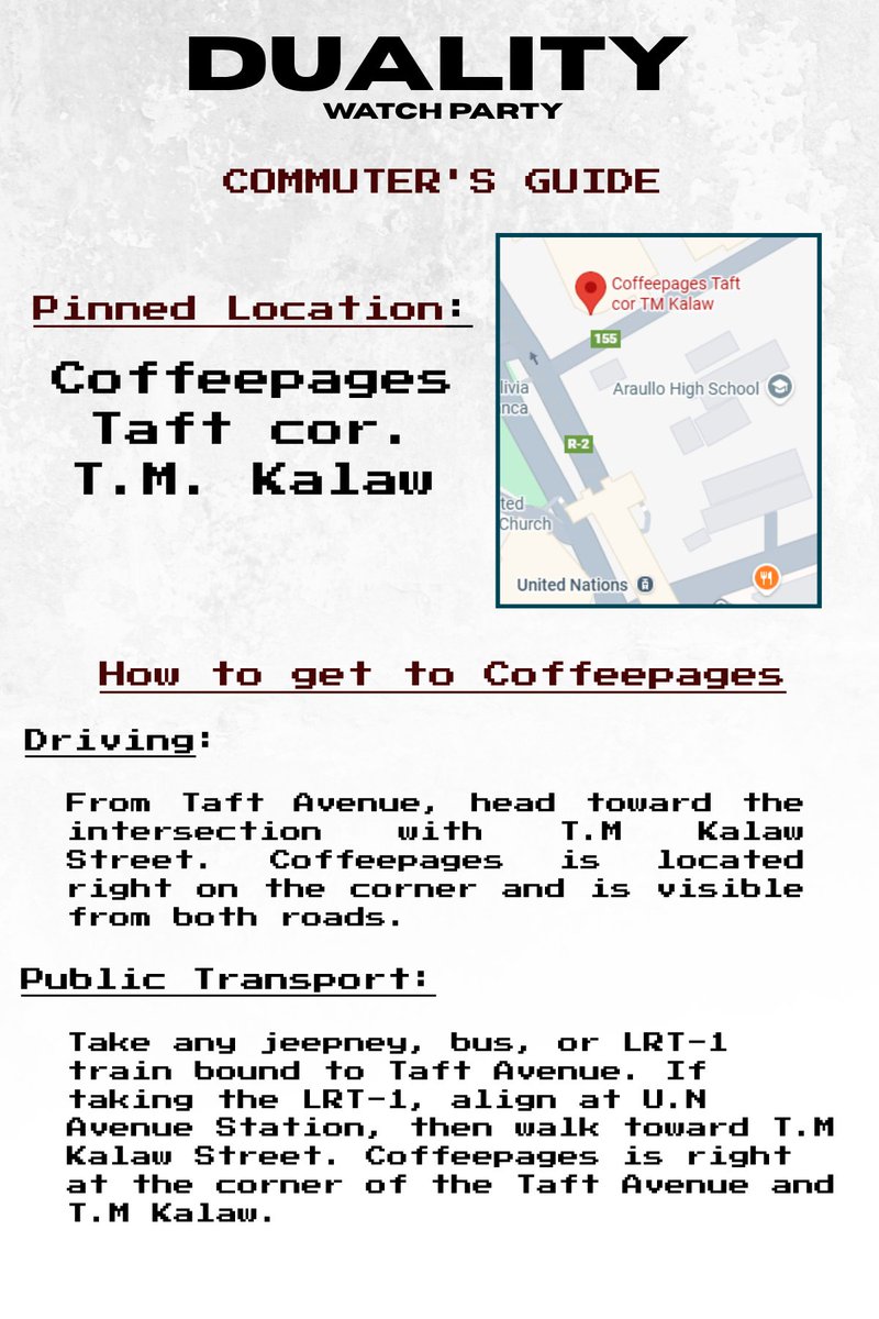 NjKj1324's tweet photo. Commuter's Guide for JNJM CSE WatchParty

📍 Coffeepages T.M. Kalaw:
https://t.co/cfh7bMAzTe…

See you Nominist/ Dreamzen /Czennie 💚💚💚

#nomin #jenjaem #jeno #jaemin #nctdream https://t.co/ohapG46y9Y