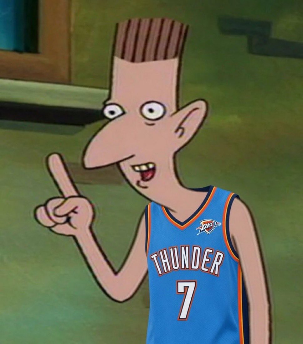 PistolRick's tweet photo. SGA: CHET ITS GAME 7 WE NEED YOU TO DO SOMETHING

 Chet: https://t.co/ZI2HzfIyJd