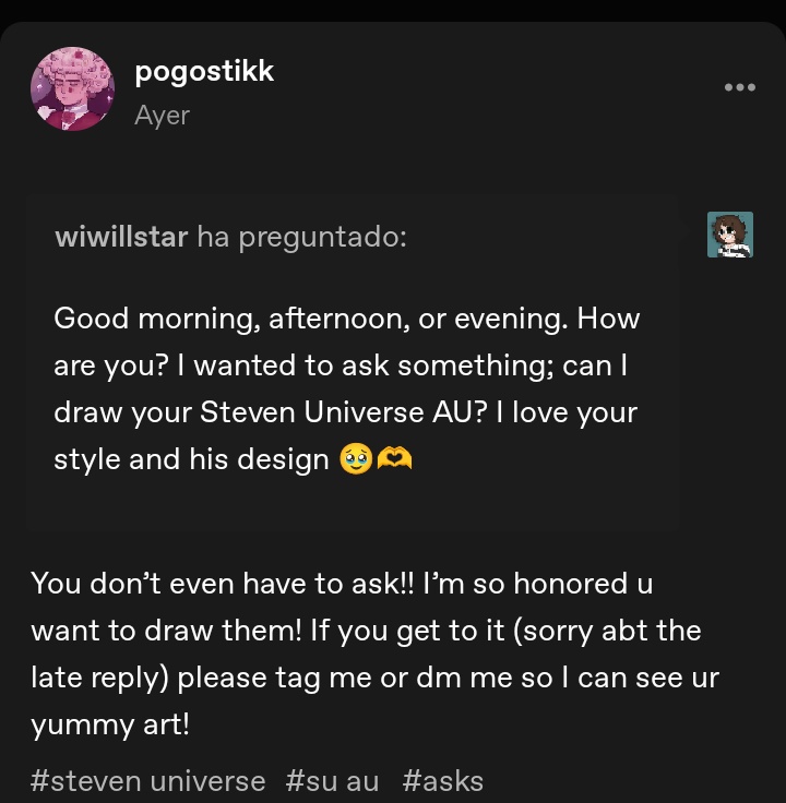 SU_thingsidk's tweet photo. Hii! I'm here to leave this drawing I made for @Pogo_Stikk
Thank you so much for letting me draw them, and I adore how you draw! And I'm sorry for taking so long, I'm still learning to draw on a tablet 🥹
I hope you like it 🫶 https://t.co/0YZUbEv6sH