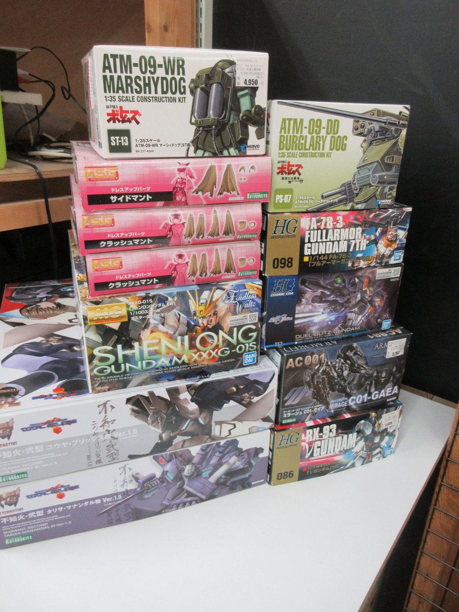 こちら、本日買取したプラモデルです。 お持ち込みいただきありがとう