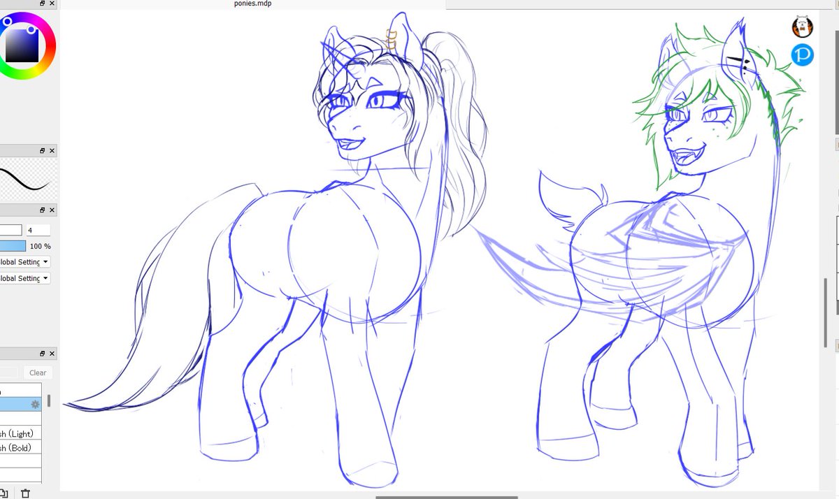 atiredleo's tweet photo. Wip of my yuriful ponies https://t.co/gNHkjwEo6f