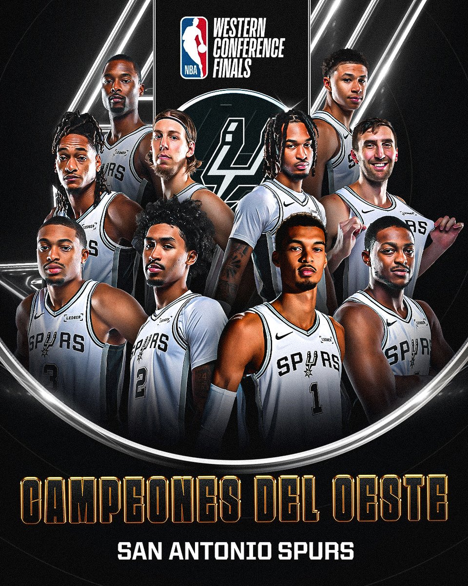 NBAMEX's tweet photo. ¡Los Spurs, nuevos CAMPEONES del Oeste! 🏆 https://t.co/YwHgb3Zu5z