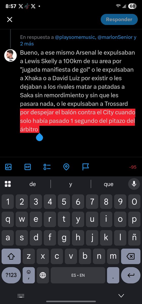 Trossard fan account tweet media