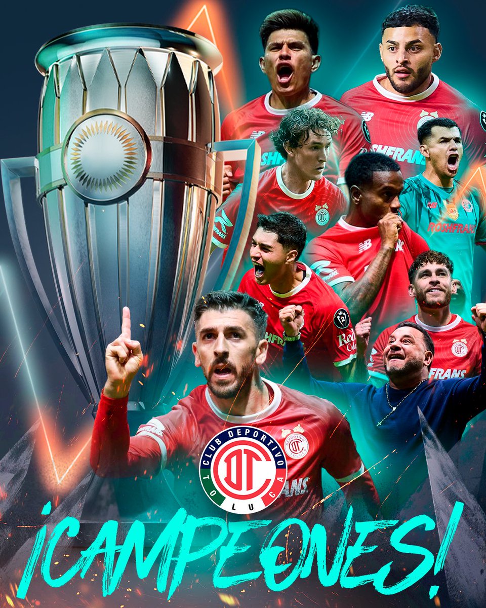 TheChampions's tweet photo. Nunca dejaron de CRE3R. ¡Toluca es campeón de la Concacaf Champions Cup! 🏆 https://t.co/GZ6K9fGbmV
