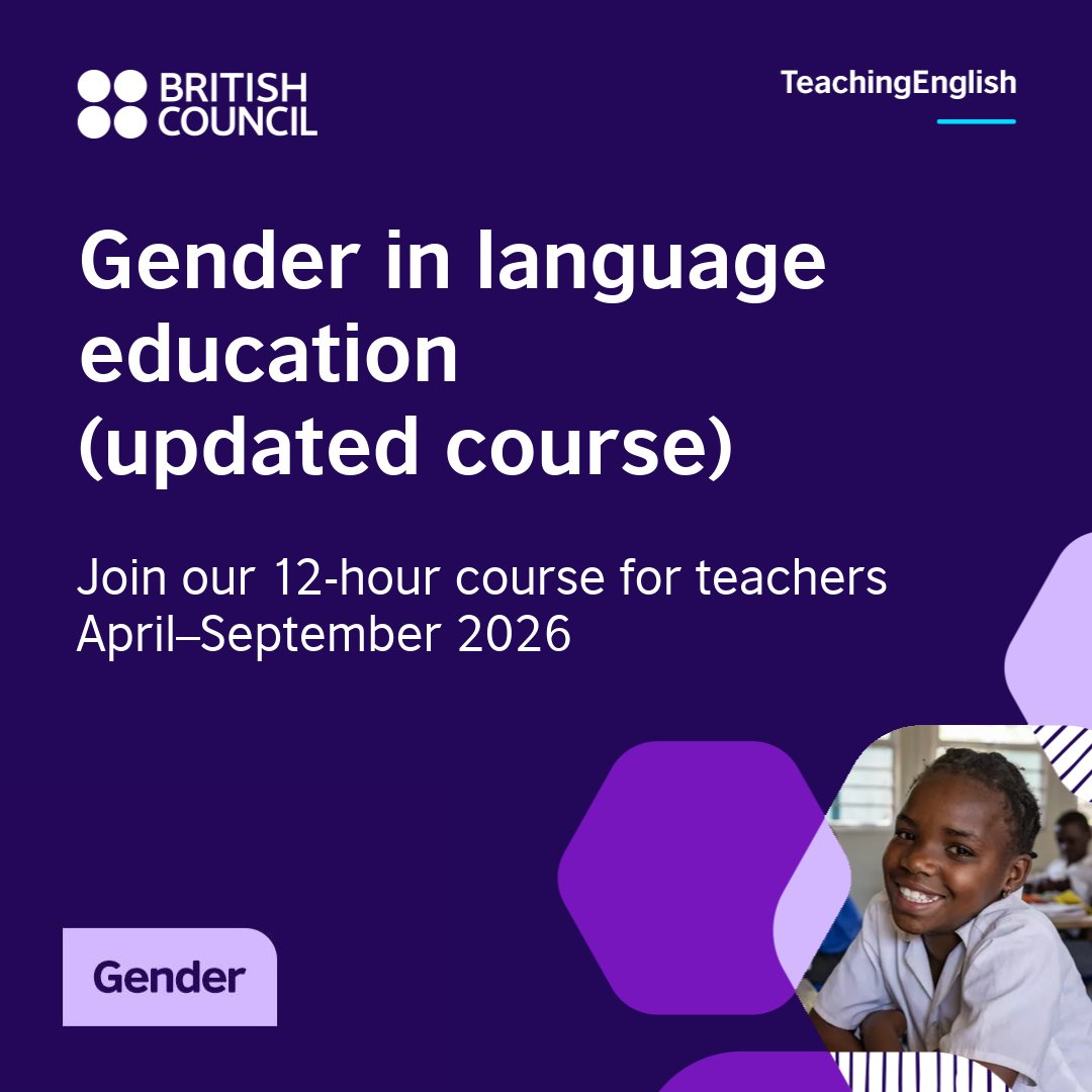 thBritish's tweet photo. TeachingEnglish: Inclusive classrooms – professional development course for English language teachers.
Course runs from 7 April 2026. 
Register now: https://t.co/59BM4UutmX

#InclusiveClassrooms #TeachingEnglish #ELT https://t.co/zUUrk1asCu