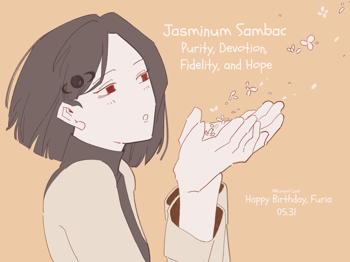 spphrjsmnm's tweet photo. [1/4]
★ OC Posting ★
★ 31/05/2026 ★

.

𝙅𝙖𝙨𝙢𝙞𝙣𝙪𝙢 𝙨𝙖𝙢𝙗𝙖𝙘
𝘱𝘶𝘳𝘪𝘵𝘺, 𝘥𝘦𝘷𝘰𝘵𝘪𝘰𝘯, 𝘧𝘪𝘥𝘦𝘭𝘪𝘵𝘺, 𝘢𝘯𝘥 𝘩𝘰𝘱𝘦

31.05 Happy Birthday, Arima Furia (Kn8 ver.) 🪐🎉

.

Art by Rumpvt Lavt (FB) https://t.co/br8kB2Mqot