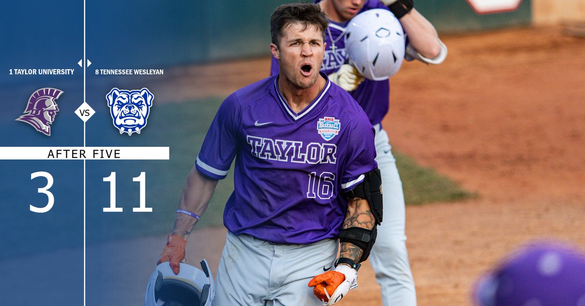 NAIA's tweet photo. ⚾️

The Trojans put a handful of runs on the board and trail 1⃣1⃣-3⃣ after five innings.

 #BattleForTheRedBanner https://t.co/KYb3QFXjrC
