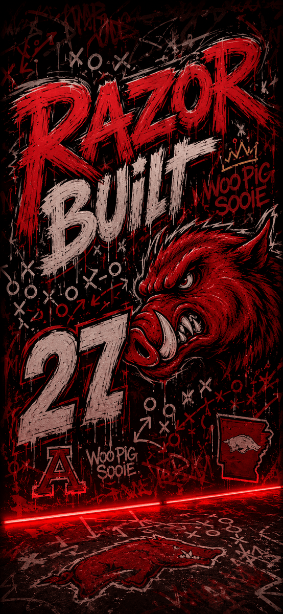 CallTheHogs's tweet photo. Created some #RazorBuilt27 Phone Wallpapers. Enjoy! #WPS #RazorbackFootball https://t.co/E1OrnQtss5