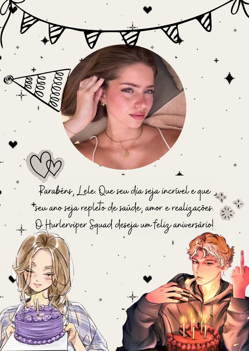 acervohvs's tweet photo. HOJE É DIA DE LELE DAY 🥳
parabéns lelezinha nossa artista, editora e maior fã do anakin!!

o hvs te deseja as melhores coisas do mundo e um feliz aniversário, @hurlerviper 🎂 https://t.co/6ctd3Jdk3S