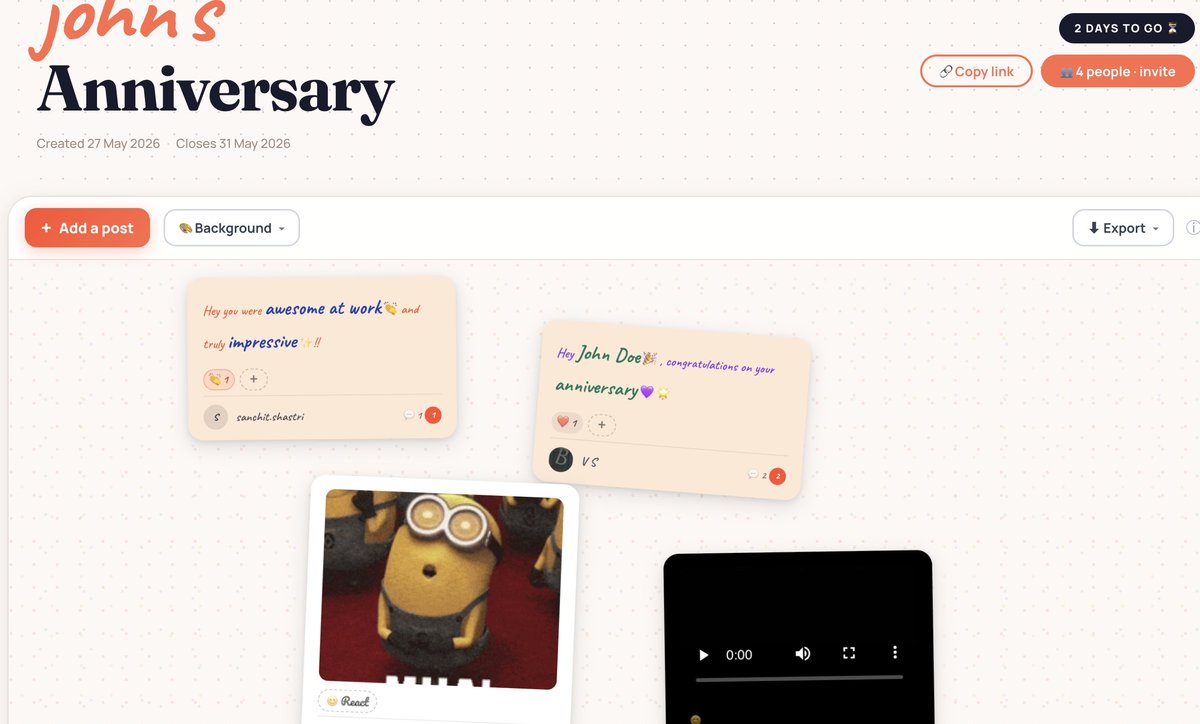 blackarck's tweet photo. Use https://t.co/BIe6LveRBu for launching kudo board for your team , supports text , images, voice and video

#Kudoboard #workkudo #virtualteamcelebration #hrevents https://t.co/paJJjoVMy8