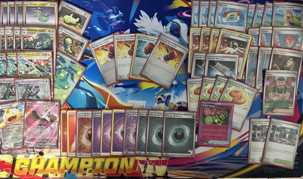 davidmayac's tweet photo. Hammer time! Went 5-1-1 and finished 1st at the Cup. The hammers came through clutch, stripping Energy at all the right times, and the list felt really consistent throughout the tournament. The @pokehawkeye list is incredible https://t.co/VjROGp9Kdi