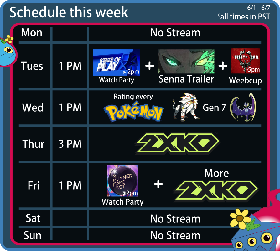 UnbreakableDoof's tweet photo. Big gaming news week. Very excited.

#GGST #2xko #pokemonㅤㅤㅤ 
https://t.co/0CXEXroZtl https://t.co/SaJFE0LaIW