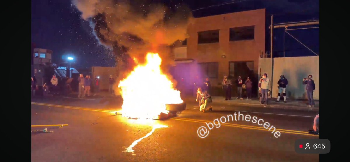 JRealMedia's tweet photo. @GovSherrillNJ THIS is PEACEFUL?!?! You gotta get your head outta your butt lady and wake up ! They are burning tear gas to see if it would blow and guess what it did ! They are also chanting F USA ! And you call this peaceful. You’re A DISGRACE ! I thought my governor was bad @GovKathyHochul  but you ma’am take the cake.