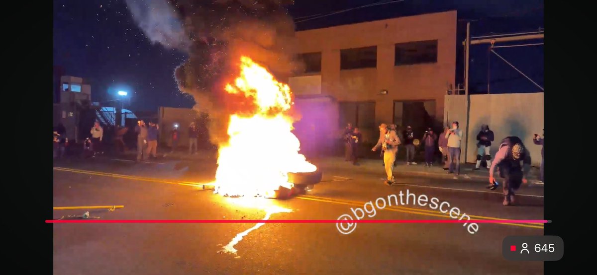 JRealMedia's tweet photo. @GovSherrillNJ THIS is PEACEFUL?!?! You gotta get your head outta your butt lady and wake up ! They are burning tear gas to see if it would blow and guess what it did ! They are also chanting F USA ! And you call this peaceful. You’re A DISGRACE ! I thought my governor was bad @GovKathyHochul  but you ma’am take the cake.