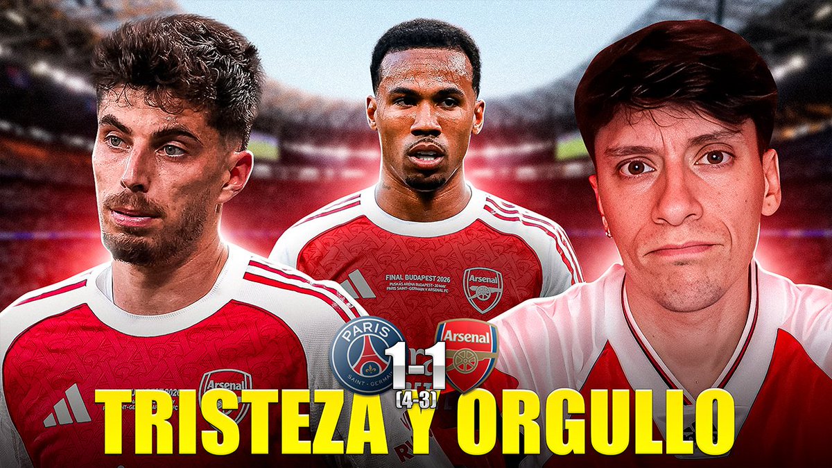 Arsenal_America's tweet photo. 🔥 ¡NUEVO VIDEO! 🔥

📺 PSG 1-1 ARSENAL | La OPINIÓN POST PARTIDO de la Final de la UEFA CHAMPIONS LEAGUE 2025/26

🔗 https://t.co/WWLCkeFW46 https://t.co/DnTuQ3qM0v