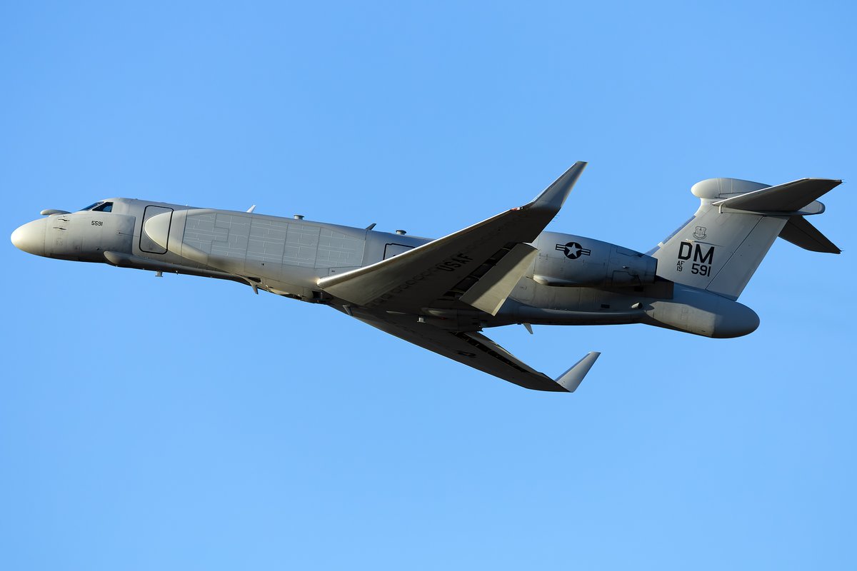 Sabian404's tweet photo. United States Air Force Gulfstream EA-37B Compass Call flying as PABLO 15 came into PDX for a few hours today. https://t.co/cXP8sD9OqW