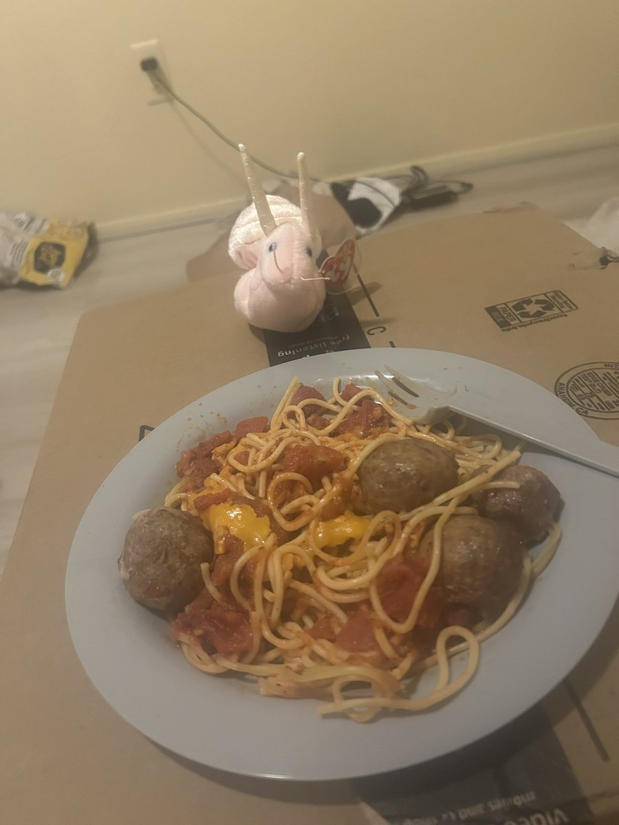 sooploosh's tweet photo. Dinner time!! #spaghetti #meatballs https://t.co/xEGJHgEDQy
