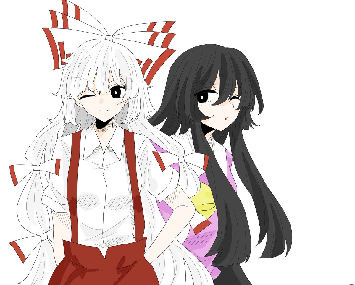 xcqPe2TEdNBJ1hy's tweet photo. ＃東方Project
輝夜と妹紅 https://t.co/GeIyzVXjrC