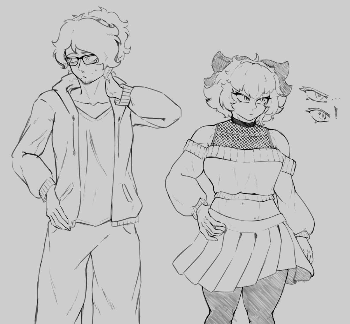 Pengurotic's tweet photo. the two new OCs but more detailed https://t.co/Vh6T5FpxfZ