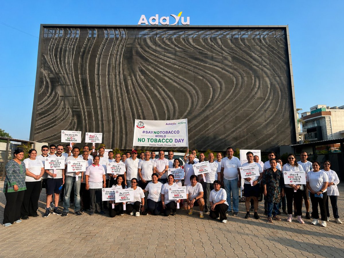fortis_mhbs's tweet photo. Every step counts.
On #WorldNoTobaccoDay, Adayu and IMA Gurugram came together for a Walkathon for Wellness, promoting awareness about the impact of tobacco on physical and mental health.

#SayNoToTobacco #Adayu #MentalHealth https://t.co/vp2JpIFZTc