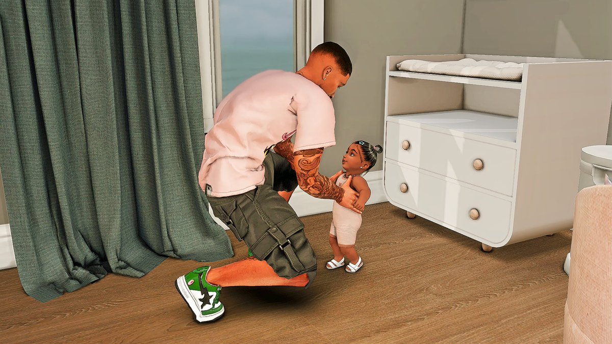 virgosimluva97's tweet photo. Daddies girl 🥹 still trying to get her to walk but she had occupational therapy today so hopefully soon 💕 #showusyoursims #foreversave https://t.co/XQUkrgcjma