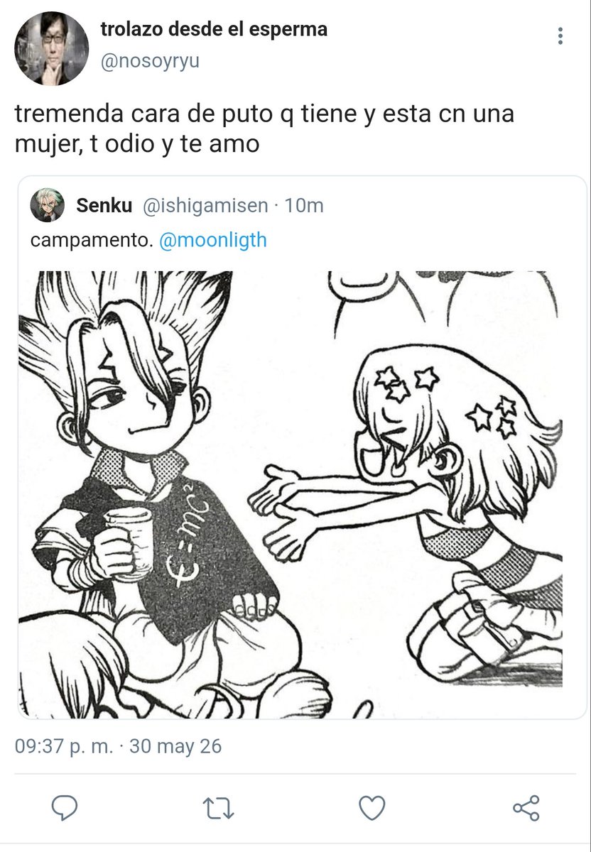 Emc___2's tweet photo. SOCIAL MEDIA AU || #RyuSen #DrStone 
Au donde senku se vuelve famoso en su universidad debido a su reciente rumor sobre mantener una relación con la chica más conocida en el campus 
O
Donde Ryusui esta secretamente enamorado de senku y hará lo posible para ser correspondido. https://t.co/k8CTUw7Qpu