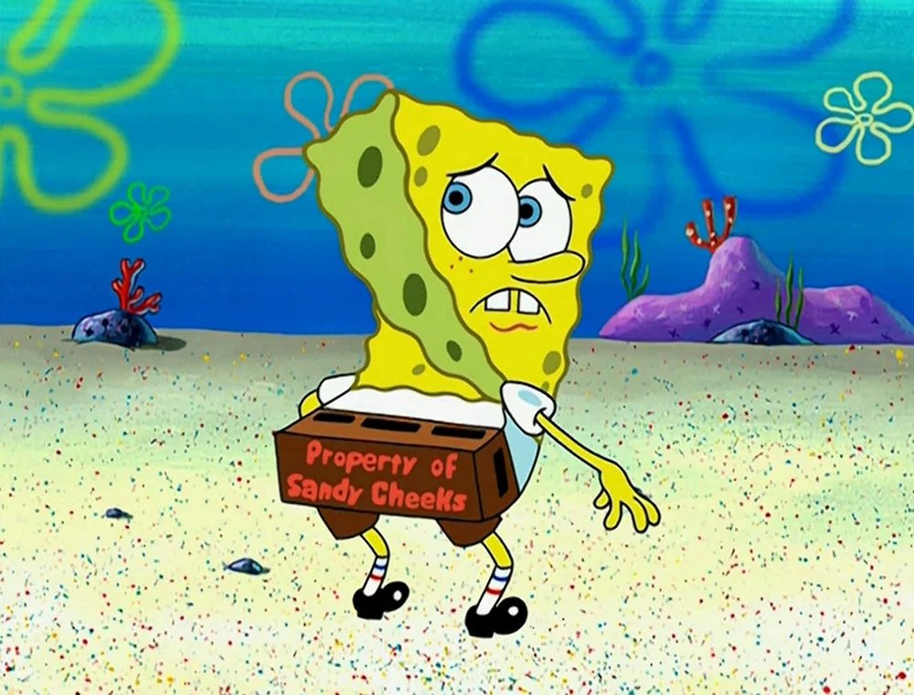 ArtofSpongebob's tweet photo. A drawing from the episode "Sandy, SpongeBob, and the Worm." https://t.co/VAMlxjqGtE