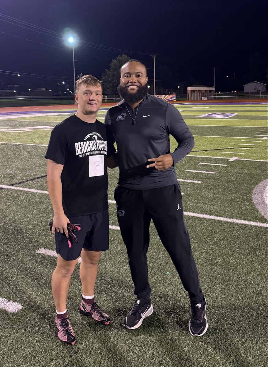 jett_easley's tweet photo. After a great camp and conversation with @CoachDNew_ and @CoachHansen_  I’m blessed to receive an offer from Southwest Baptist University! @OzarkTigersFB @Southwest7v7 @The_onlyAjReed @JPRockMO https://t.co/h1MYxoZU4S